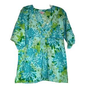 Lilly Pulitzer Women's Lightweight Cotton Drawstring Empire Waist Top, XS